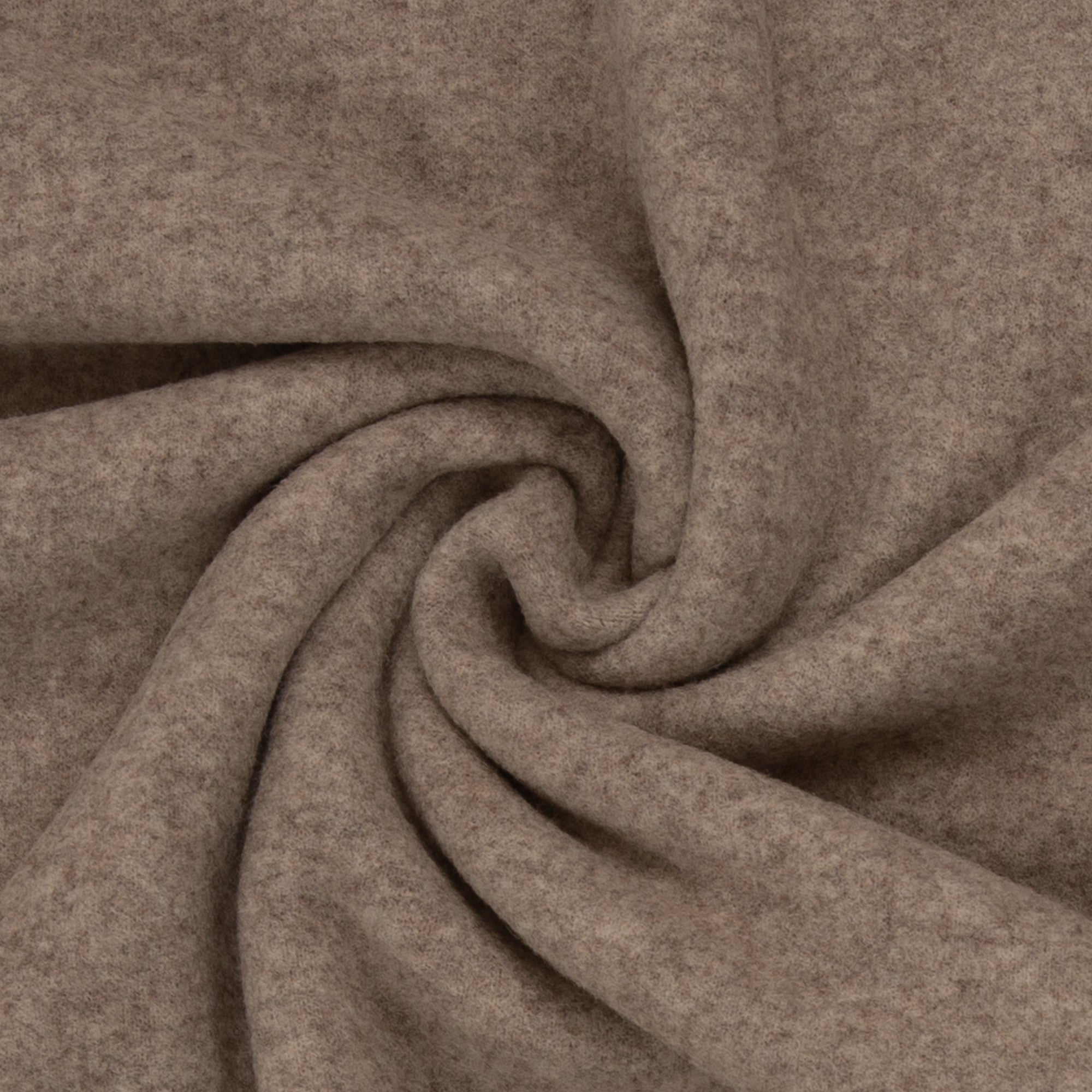Merino Fleece Taupe meliert - 100% Merinowolle - Mulesingfrei