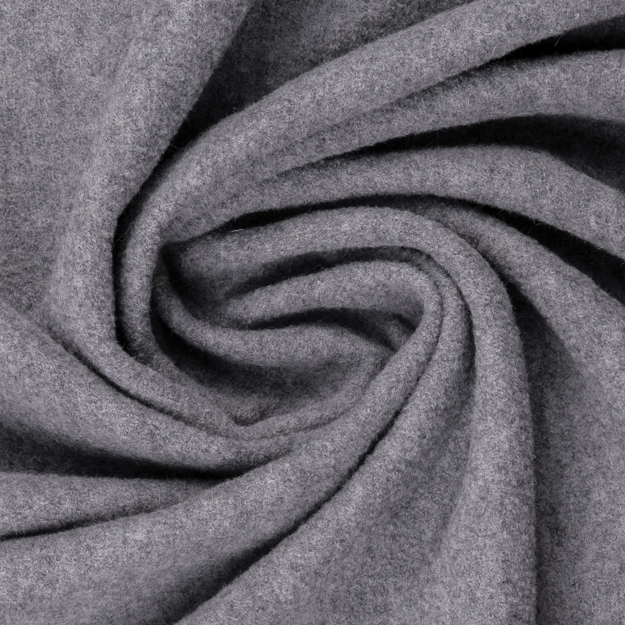 Merino Fleece Grau meliert - 100% Merinowolle - Mulesingfrei