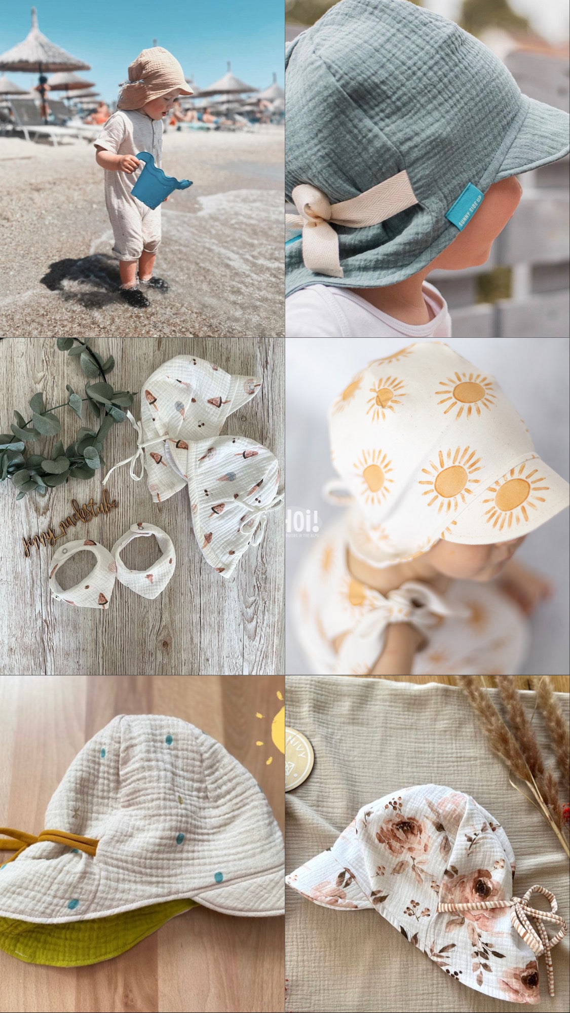 Sommerhut - Nähbox - DIY - Musselin Muster