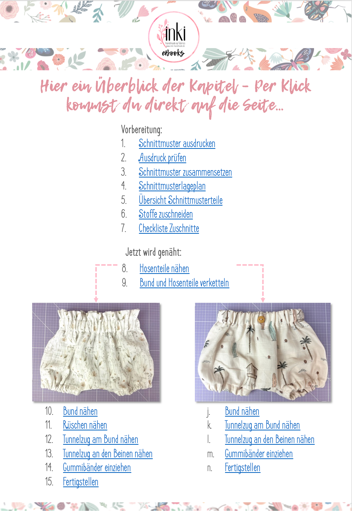 Bloomers - Nähbox - DIY - Musselin Uni nach Wahl