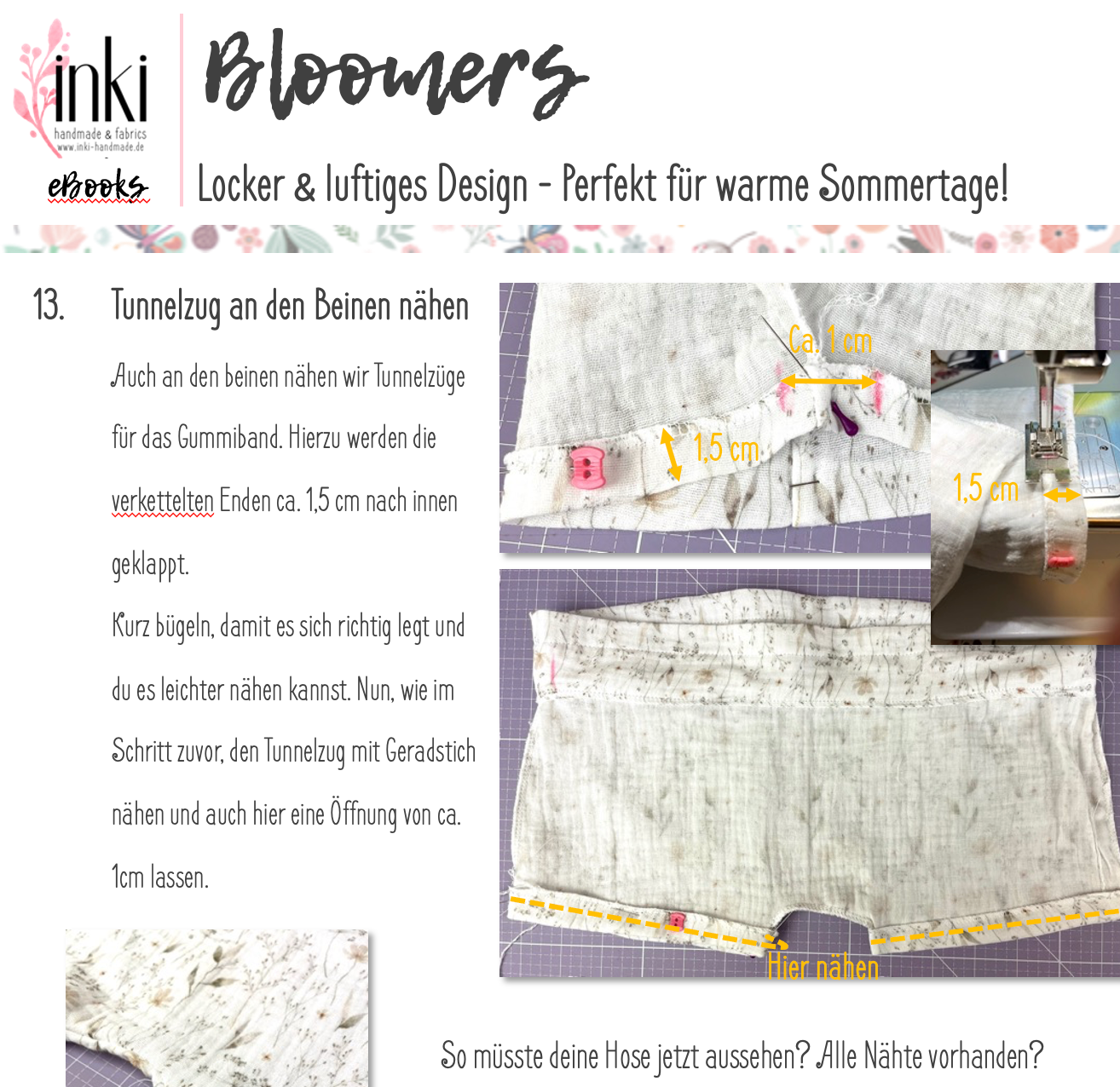Bloomers - Nähbox - DIY - Musselin Uni nach Wahl