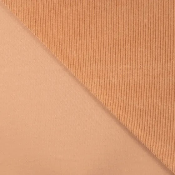 Stretch Cord-Jersey Camel - 78% Baumwolle 17% Poyester 5% Elastan