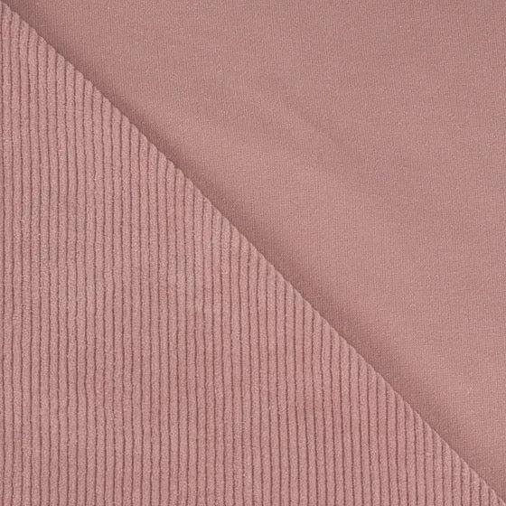 Stretch Cord-Jersey Nude Rosa - 78% Baumwolle 17% Poyester 5% Elastan