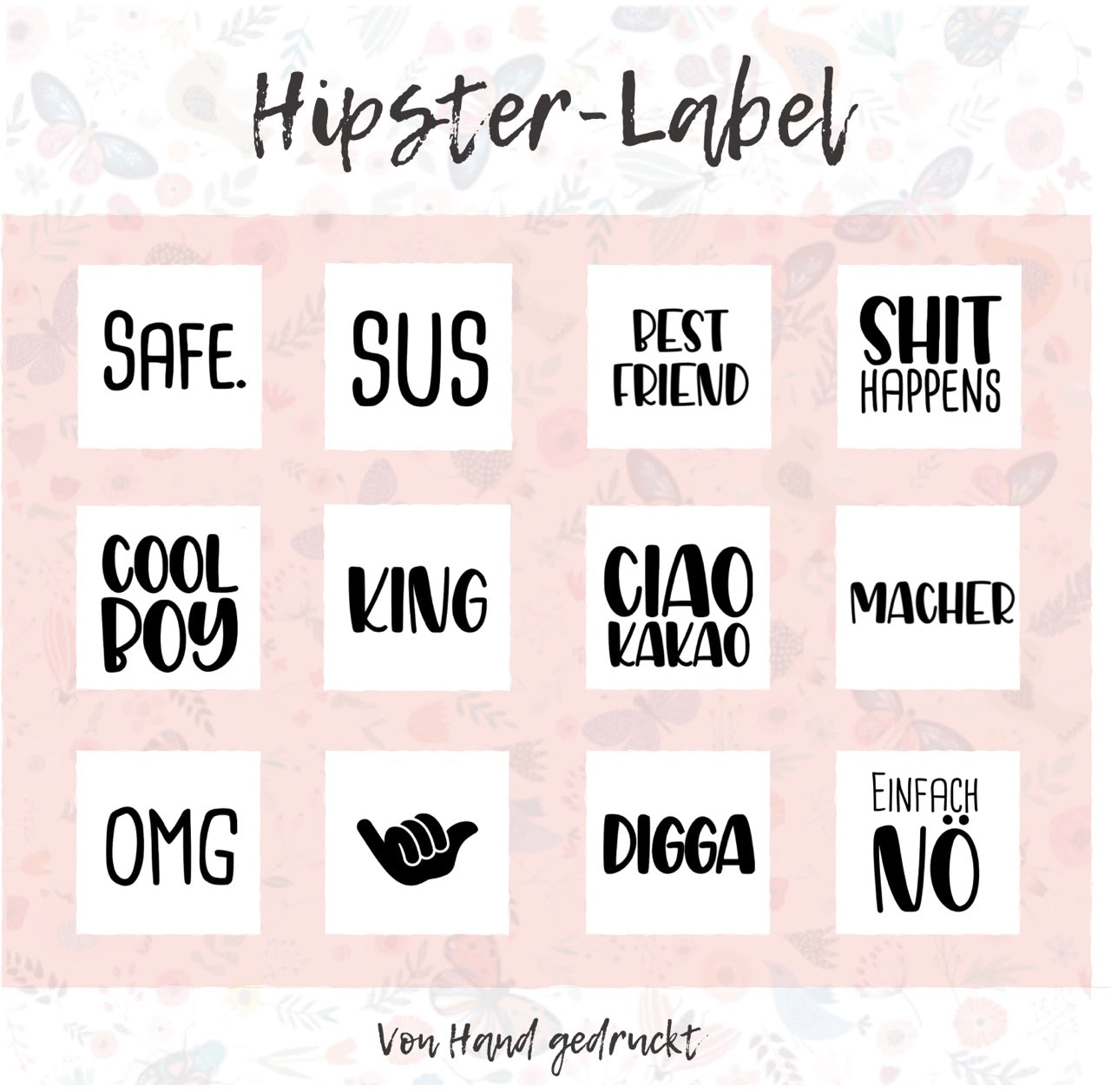 Cool & Slang Edition - 100% Polyester Weiß - Label