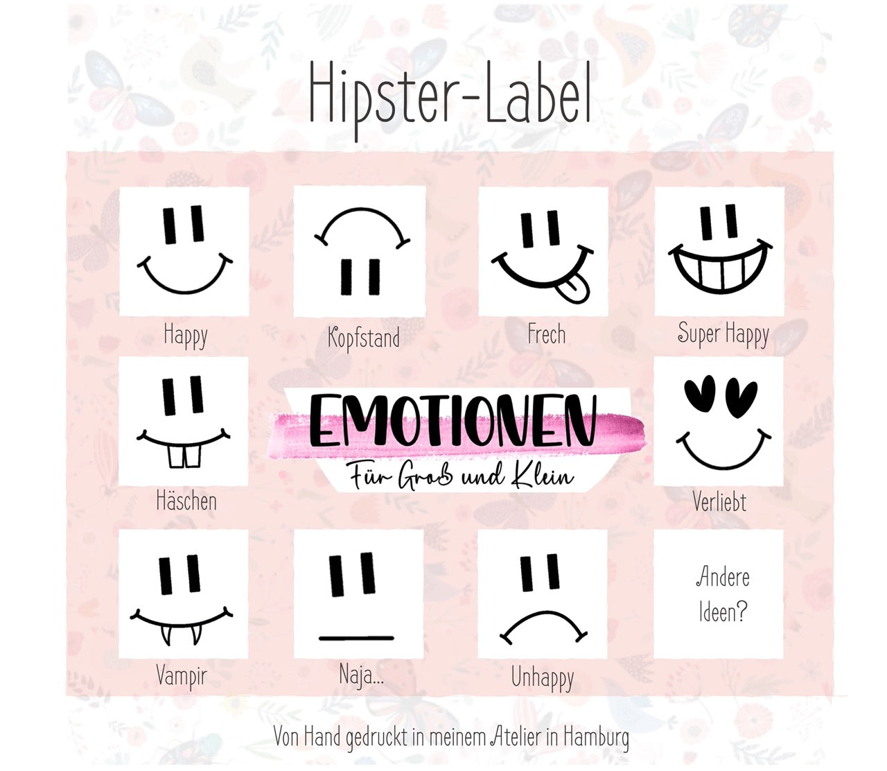 Emotionen - 100% Baumwolle Creme - Label