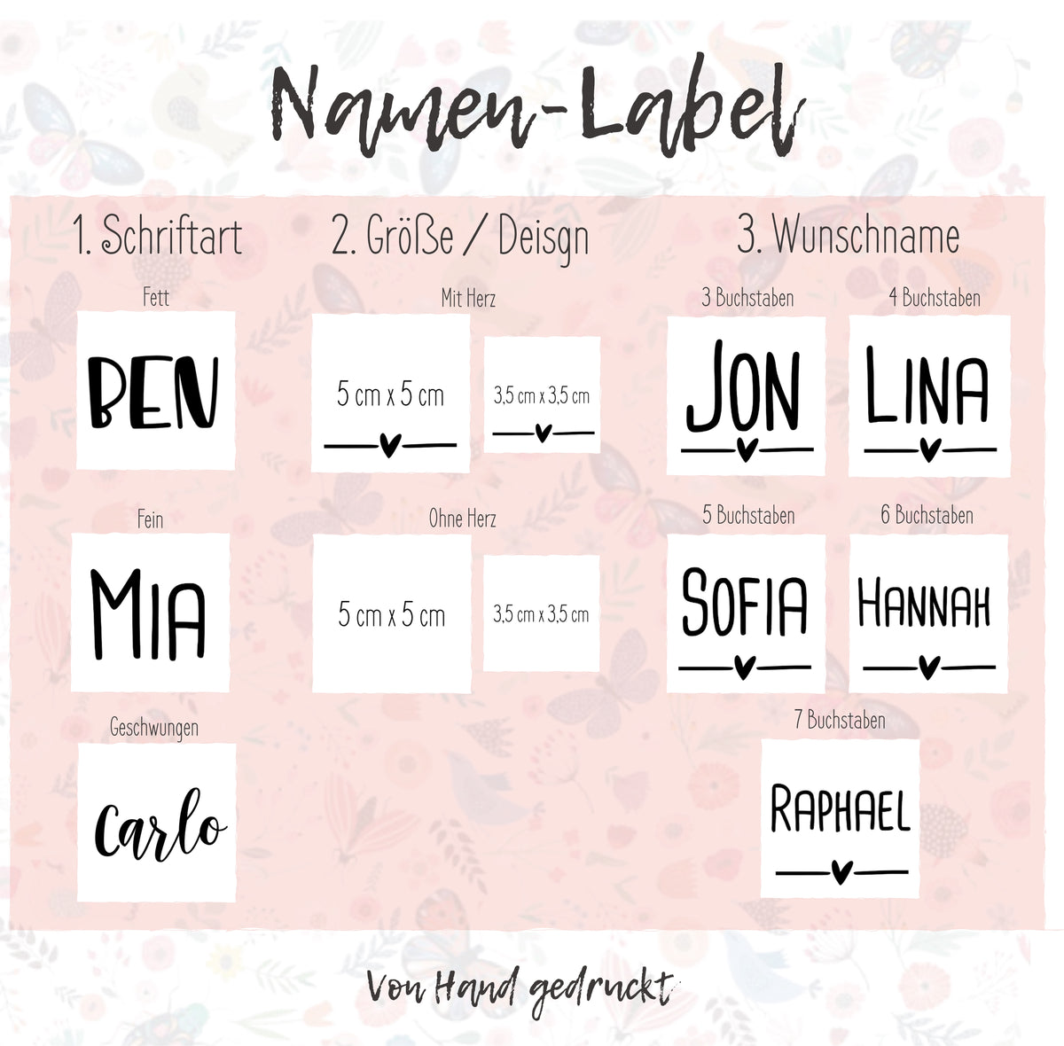 Namen - 100% Recyceltes Polyester Weiß - Label