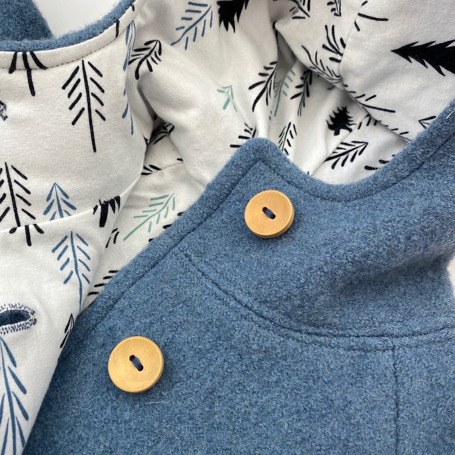 Rauchblau Merino-Wollwalk - 100% Merinowolle - Mulesingfrei