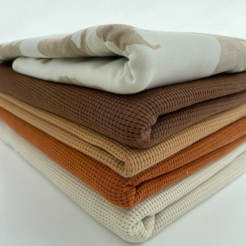 Reststück 0,35m Elefantenfamilie - Premium Baumwoll-Jersey