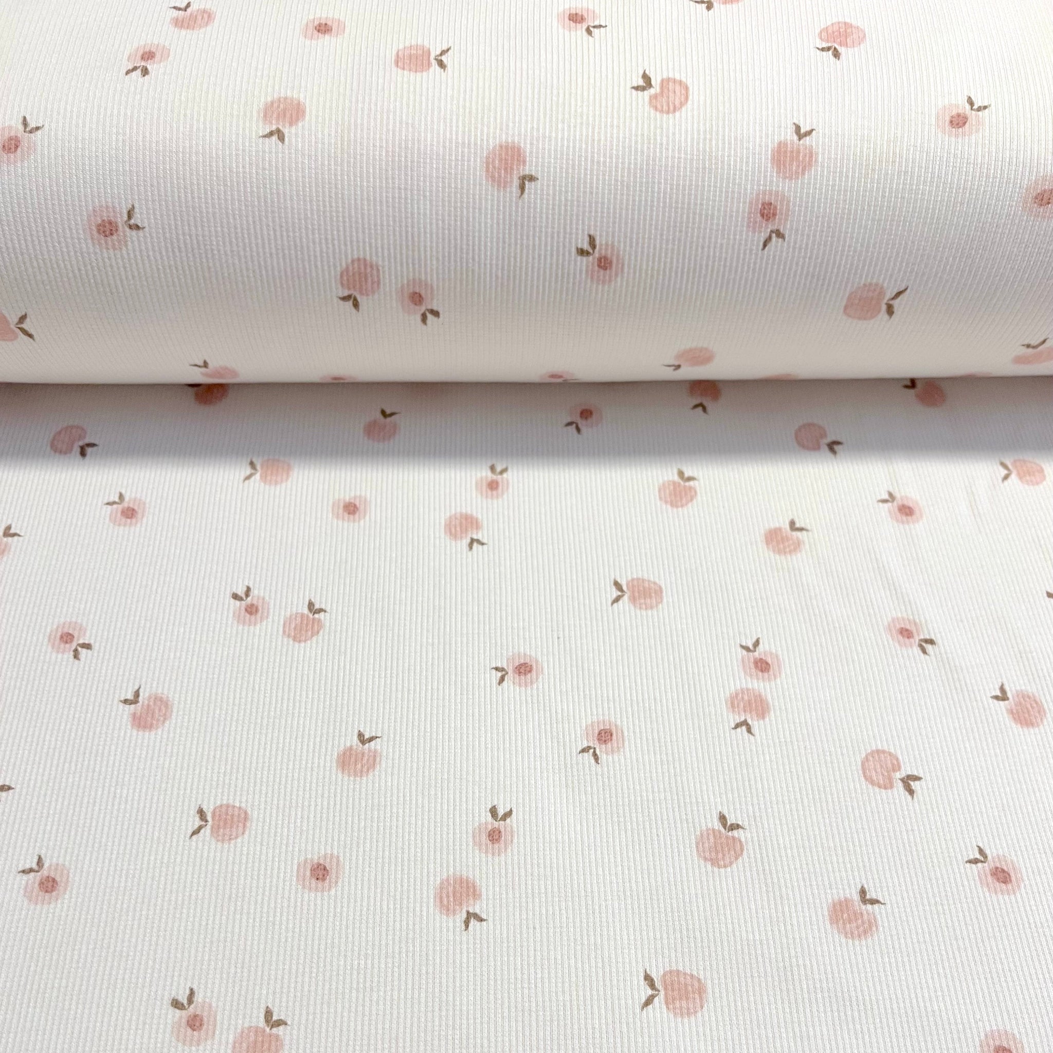 Peaches - Premium Baby Rib Jersey - Pfirsich Print