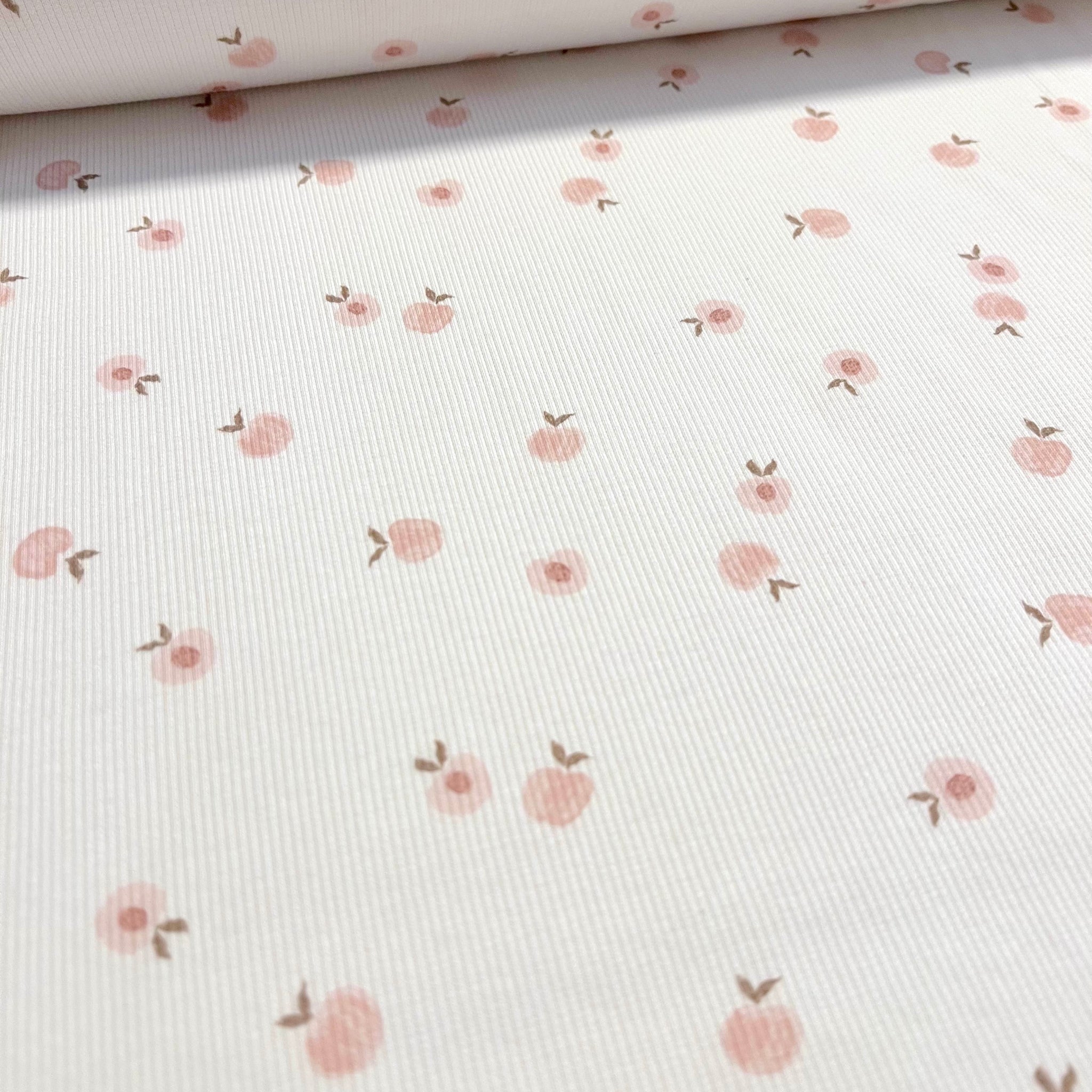 Peaches - Premium Baby Rib Jersey - Pfirsich Print