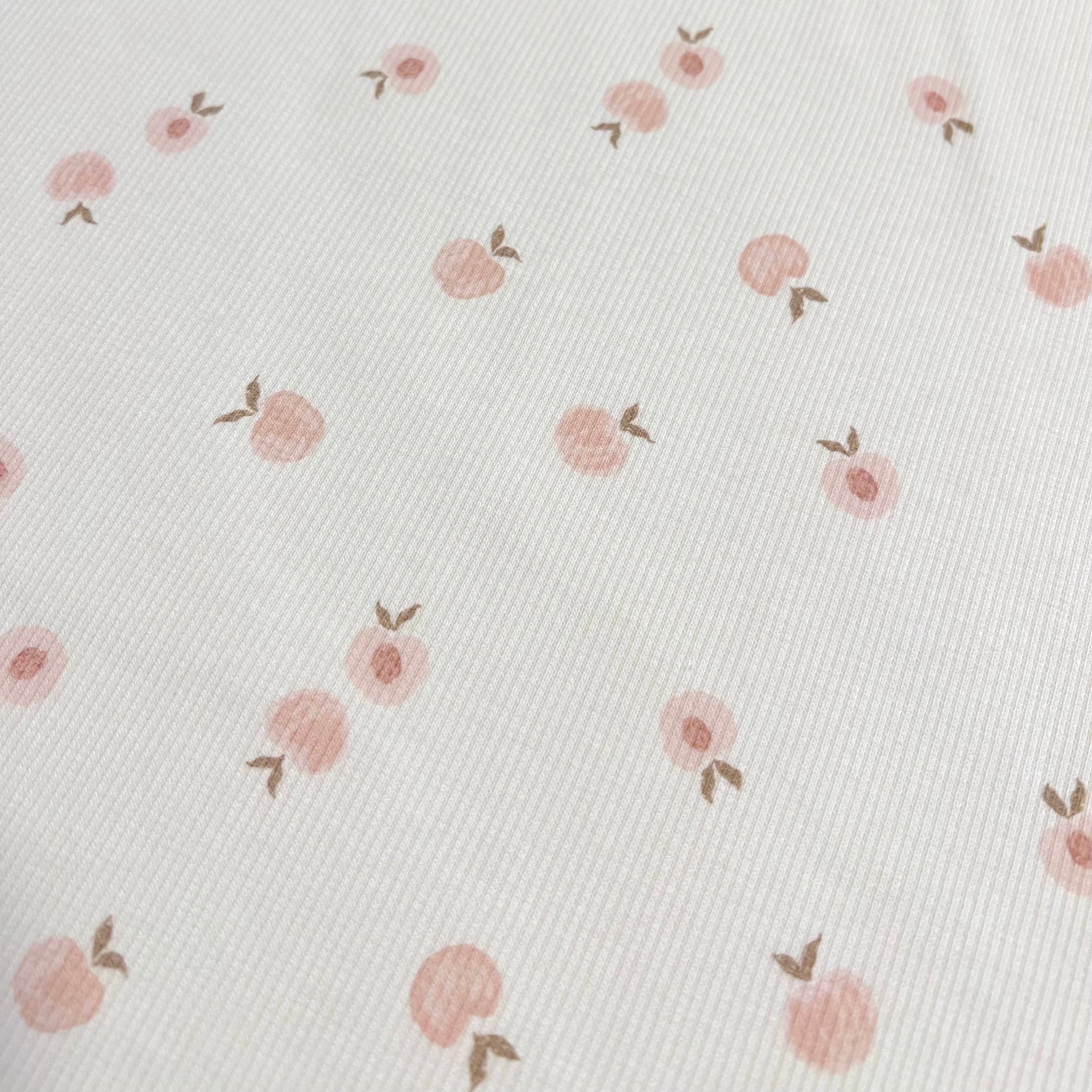 Peaches - Premium Baby Rib Jersey - Pfirsich Print