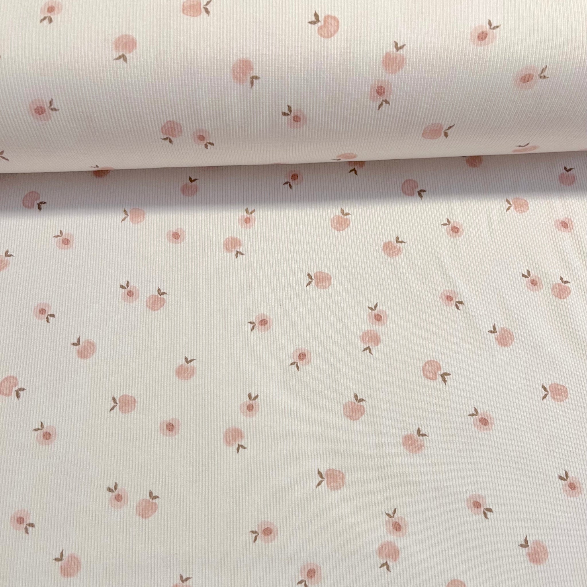 Peaches - Premium Baby Rib Jersey - Pfirsich Print