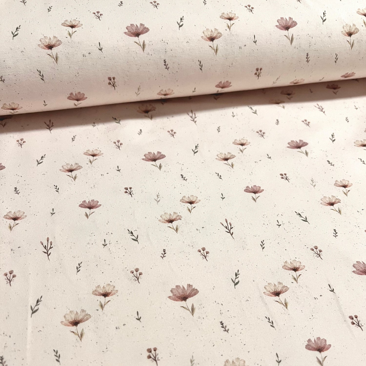 Boho Flowers - Premium Baumwoll-Jersey - 95% Cotton 5% Elastan