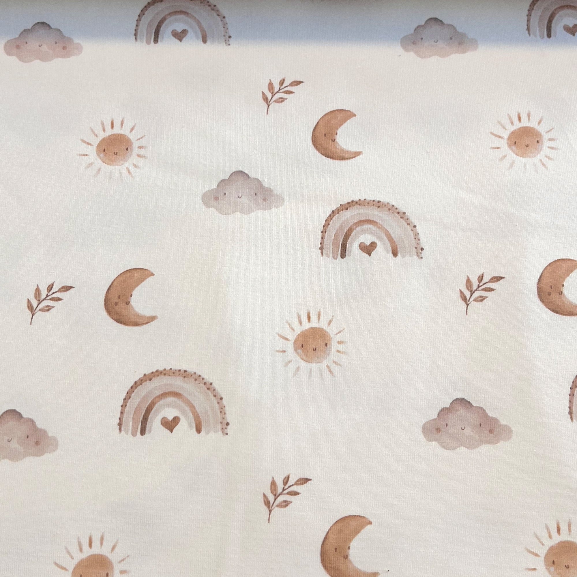 Sonne Mond und Liebe - Premium Baumwoll-Jersey - 95% Cotton 5% Elastan
