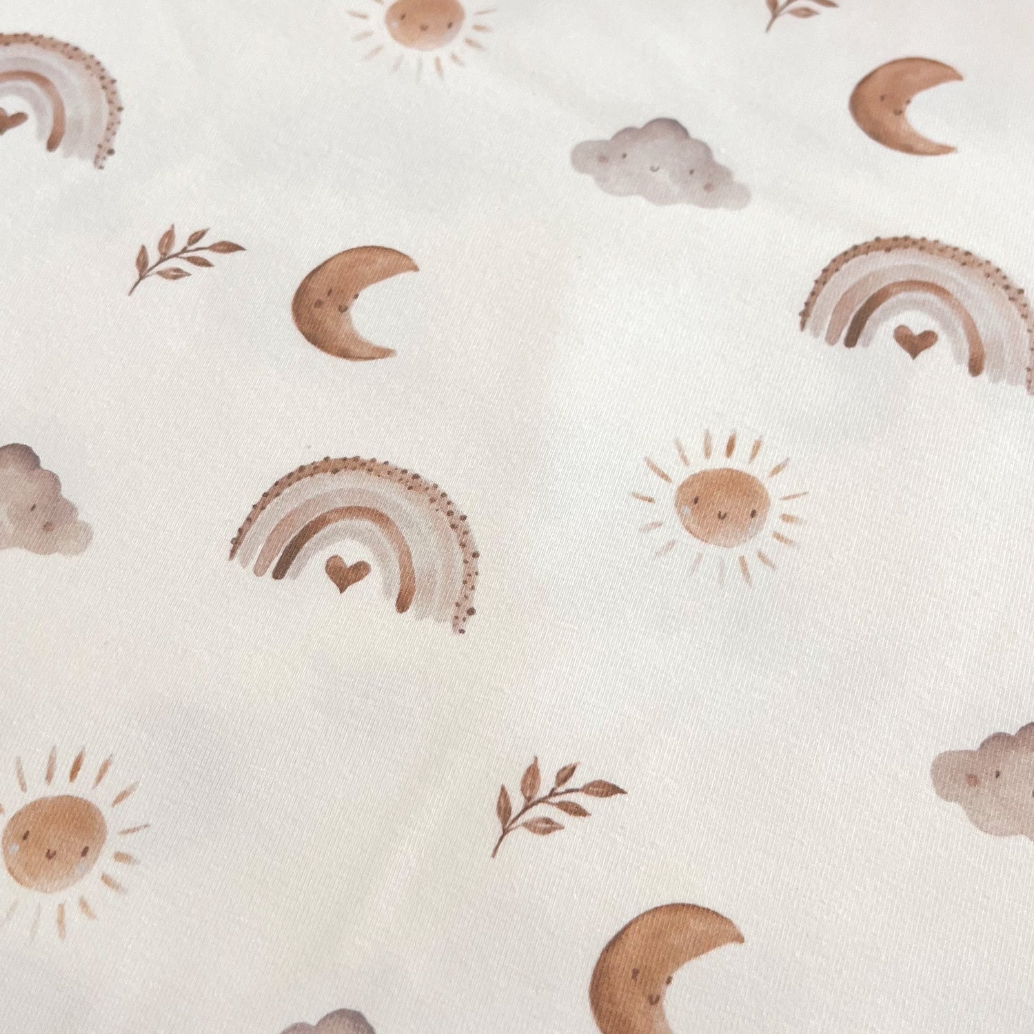 Sonne Mond und Liebe - Premium Baumwoll-Jersey -  95% Cotton 5% Elastan