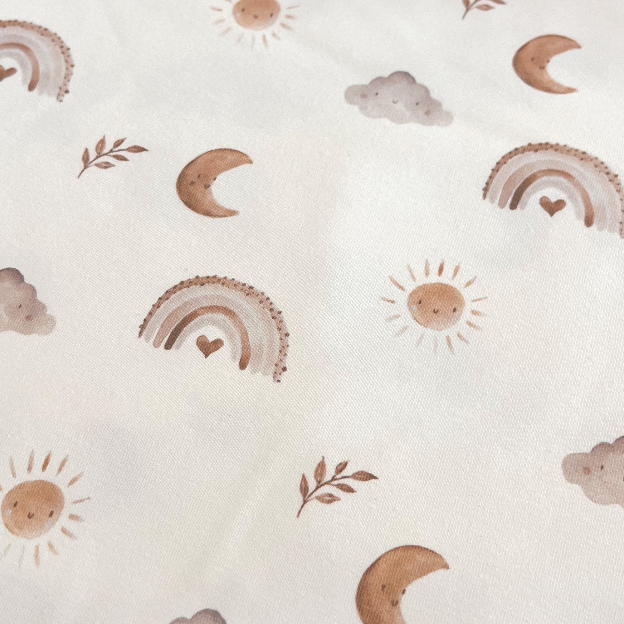 Sonne Mond und Liebe - Premium Baumwoll-Jersey - 95% Cotton 5% Elastan