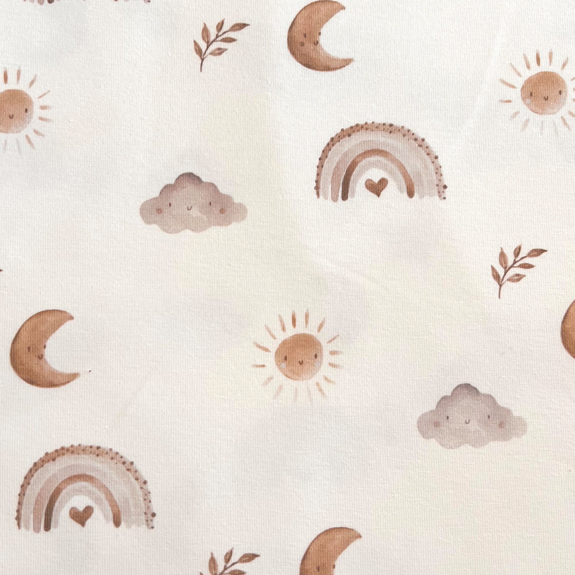 Sonne Mond und Liebe - Premium Baumwoll-Jersey - 95% Cotton 5% Elastan