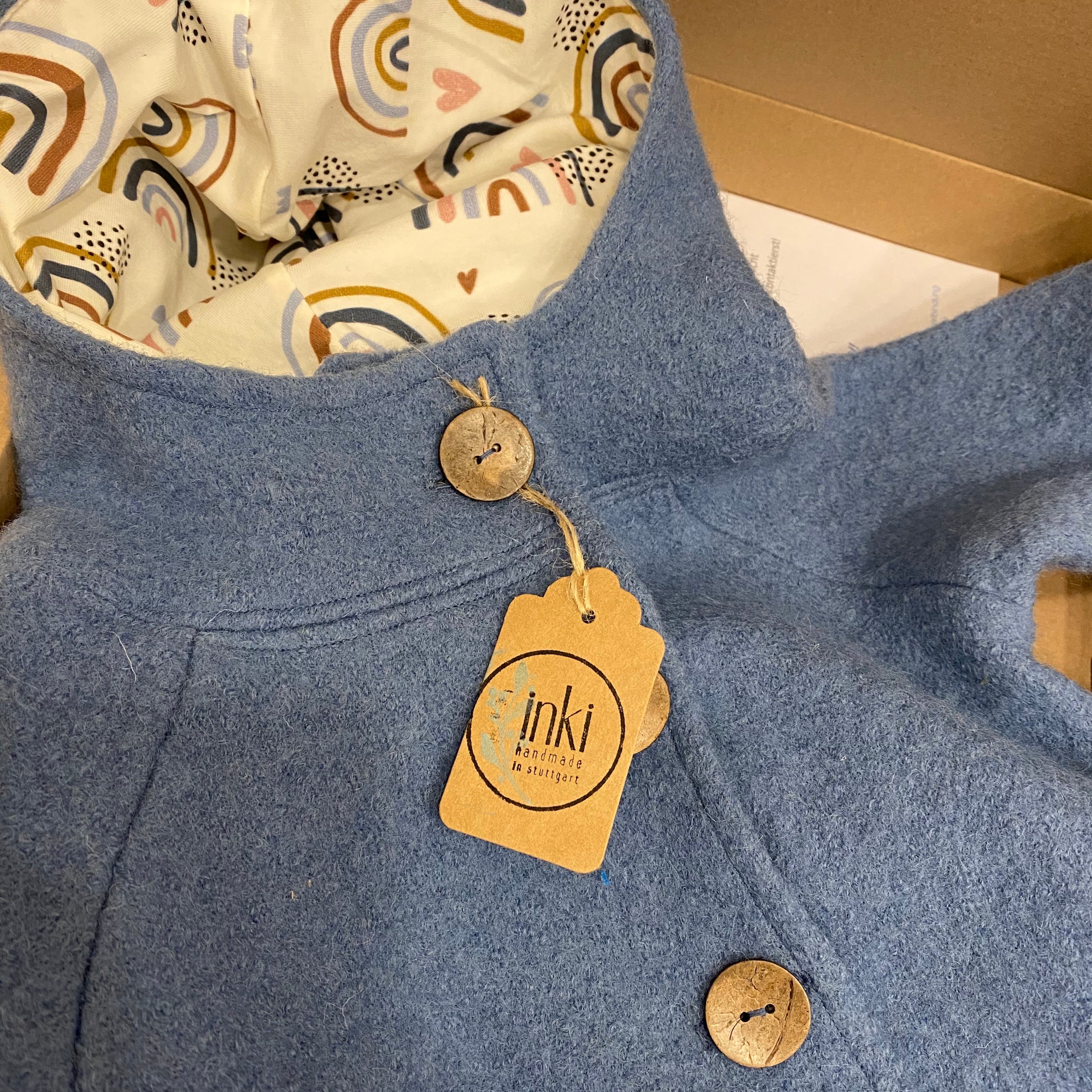 Rauchblau Merino-Wollwalk - 100% Merinowolle - Mulesingfrei