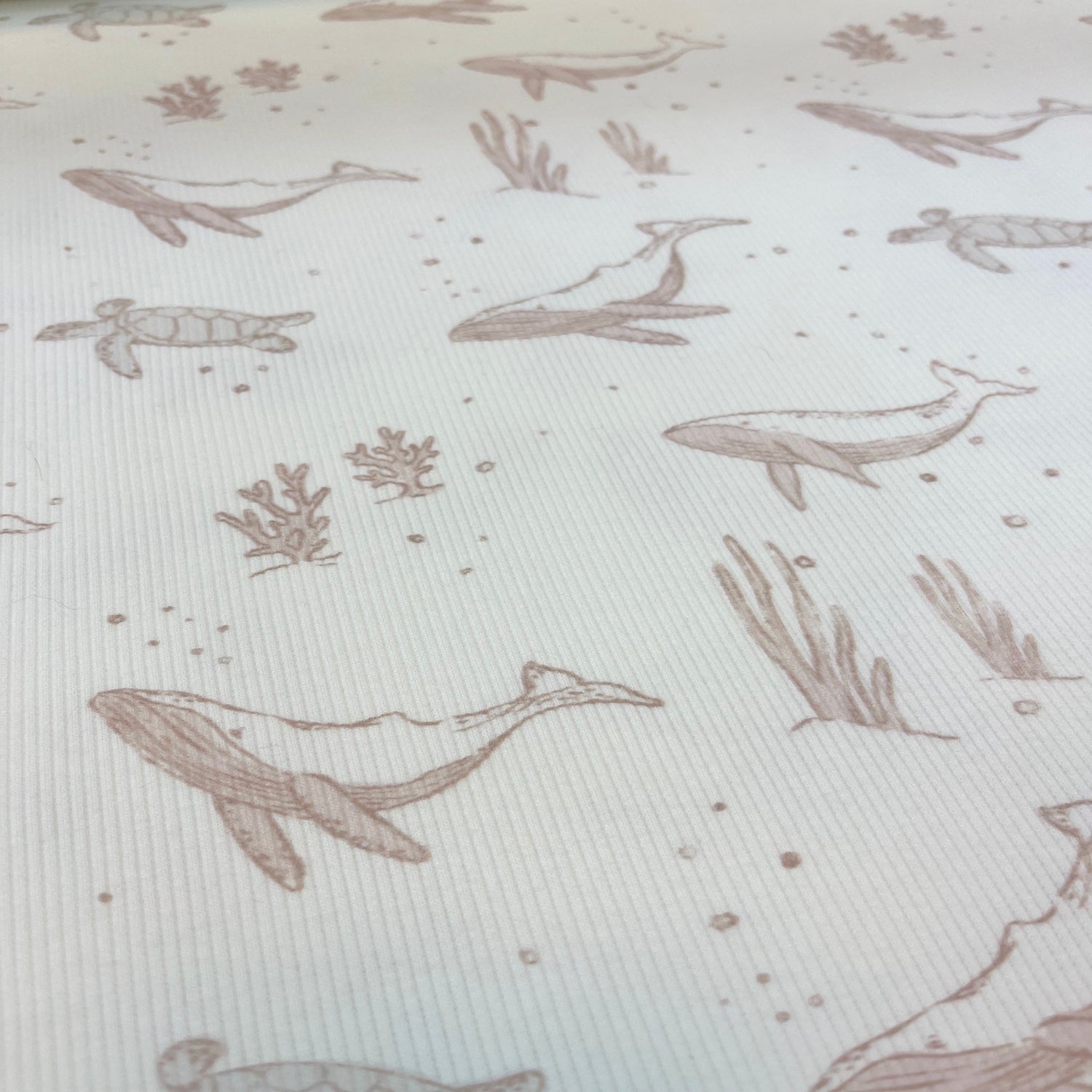 Reststück Ocean LIfe 0,4m - Premium Baby Rib Jersey - Wale