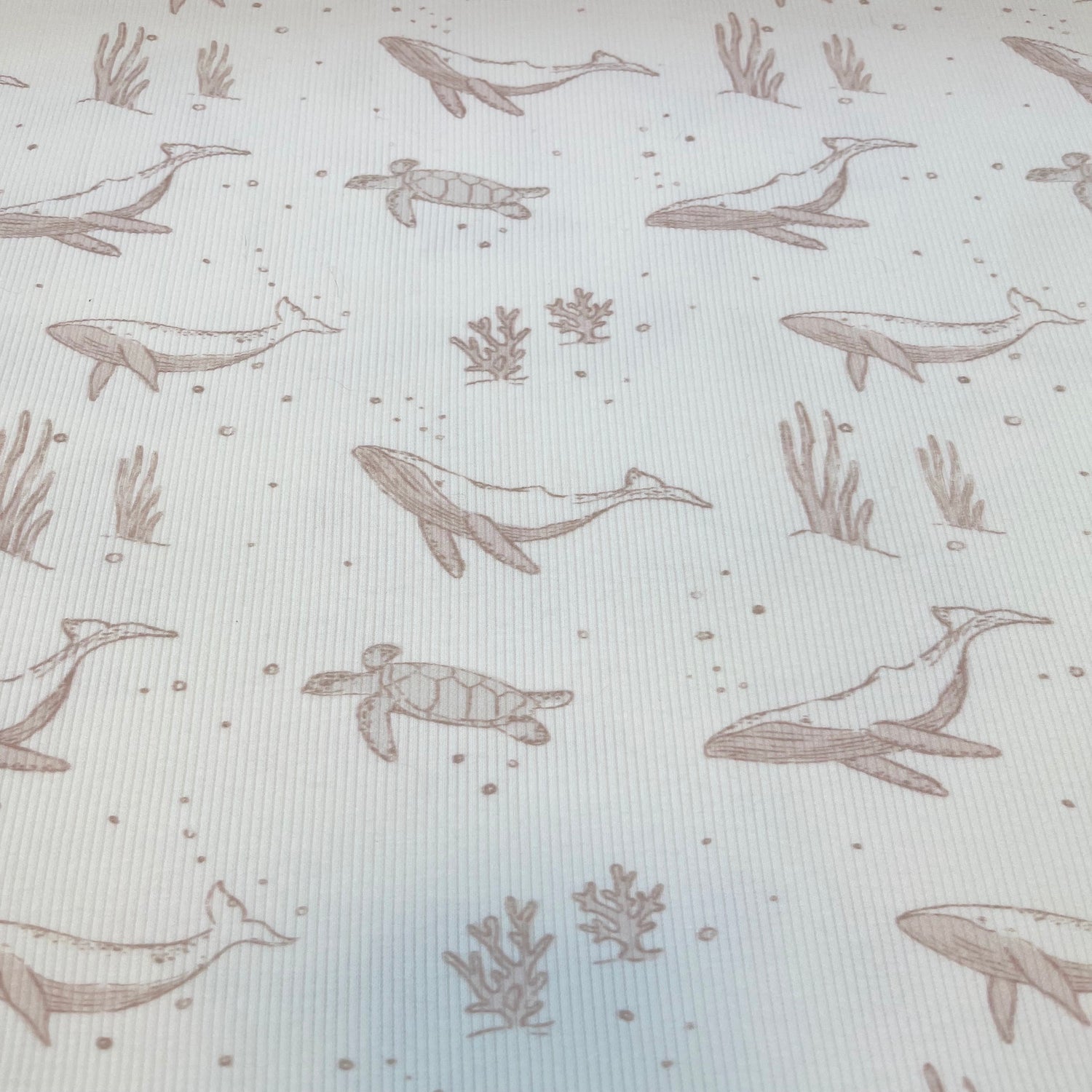 Reststück Ocean LIfe 0,4m - Premium Baby Rib Jersey - Wale