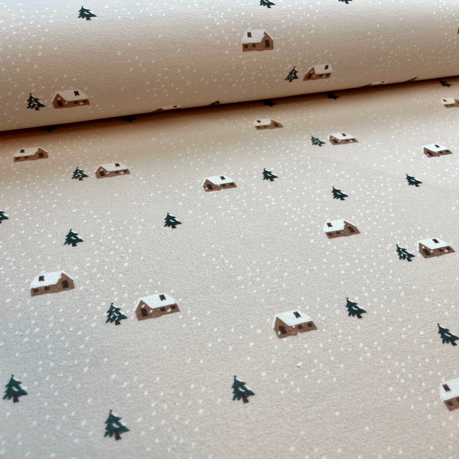 Schneegestöber - Baumwoll-Jersey