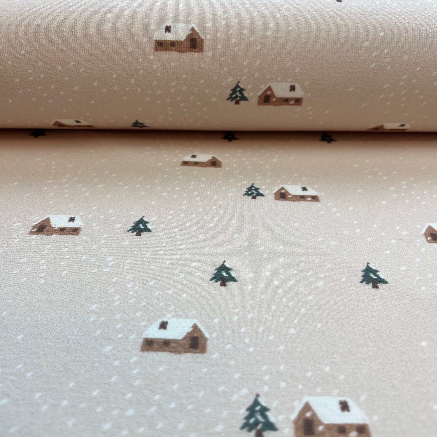 Schneegestöber - Baumwoll-Jersey