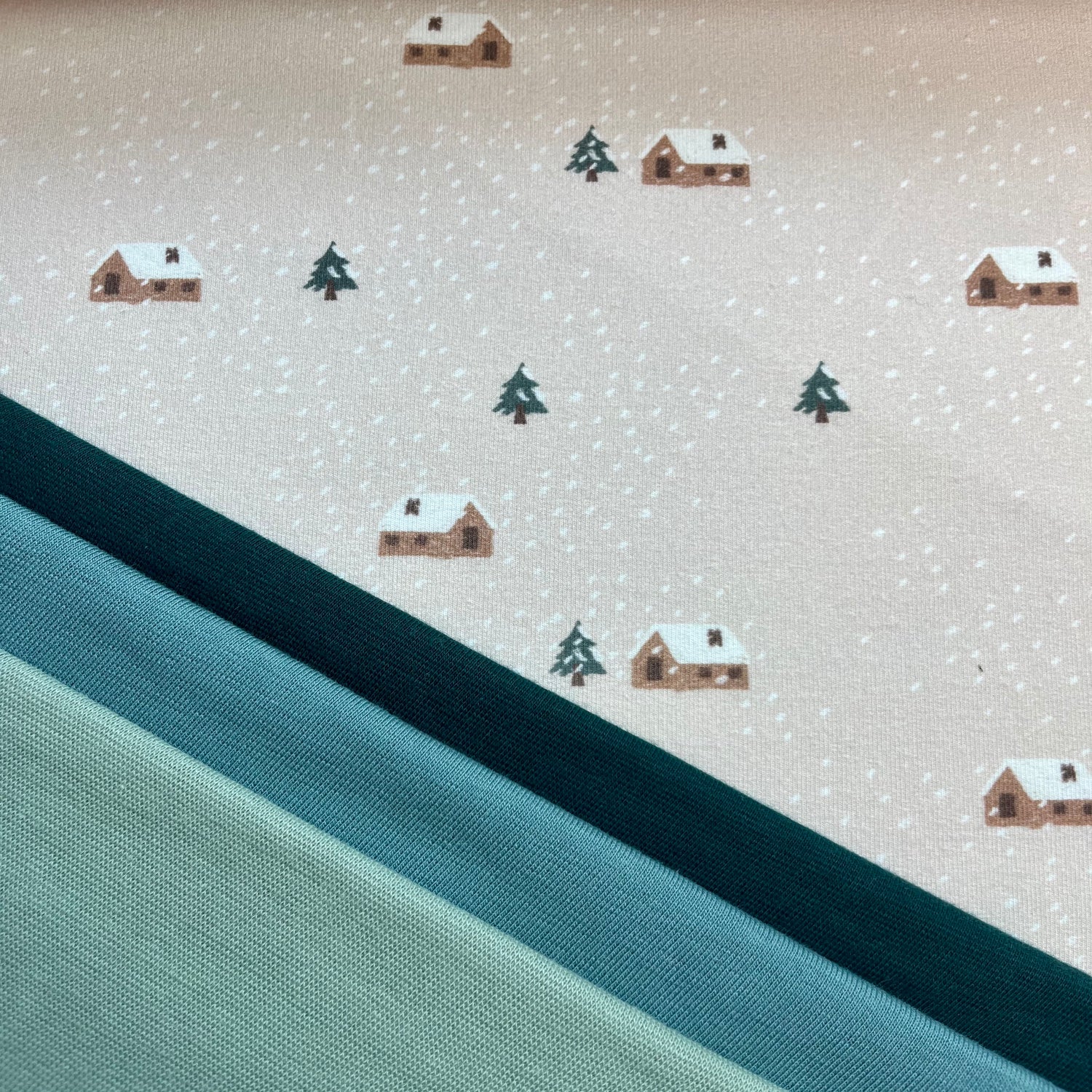 Schneegestöber - Baumwoll-Jersey