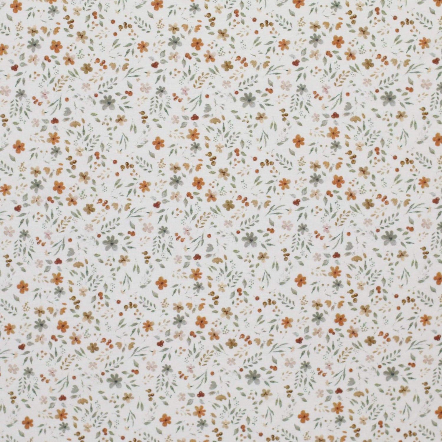 Frühlingswiese Beige - Premium Baumwoll-Jersey