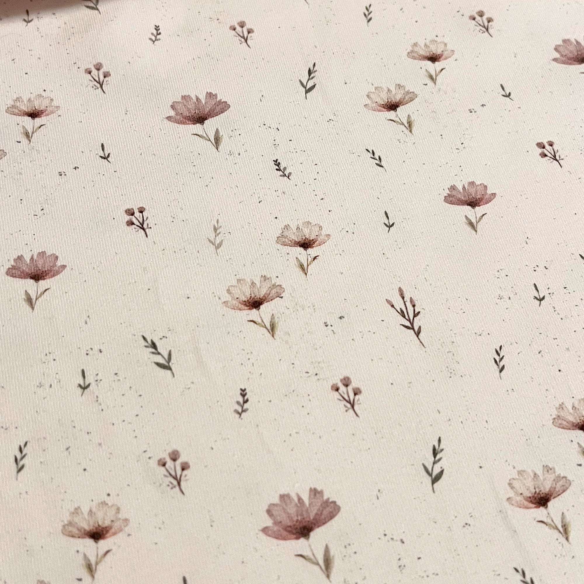 Boho Flowers - Premium Baumwoll-Jersey - 95% Cotton 5% Elastan