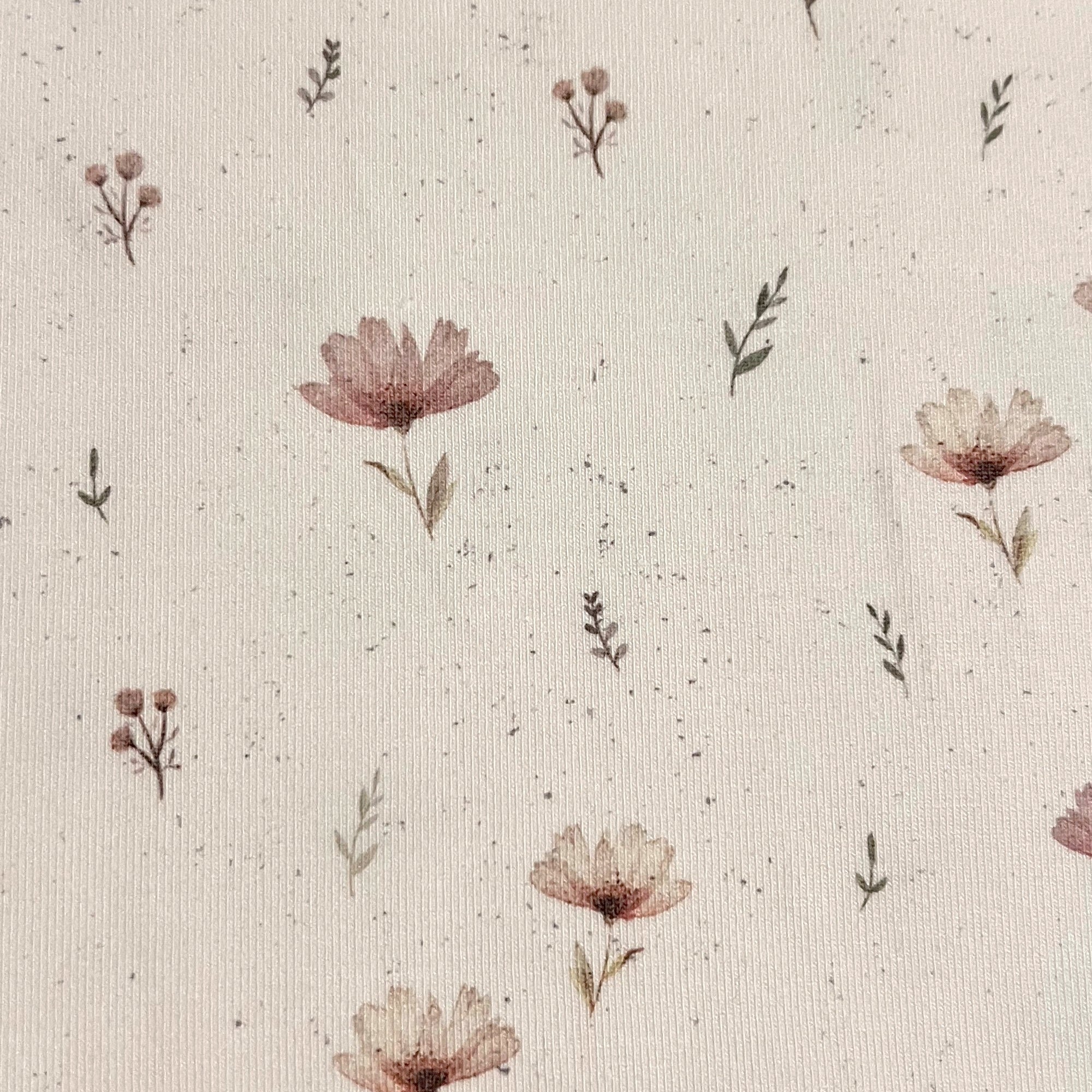 Boho Flowers - Premium Baumwoll-Jersey - 95% Cotton 5% Elastan
