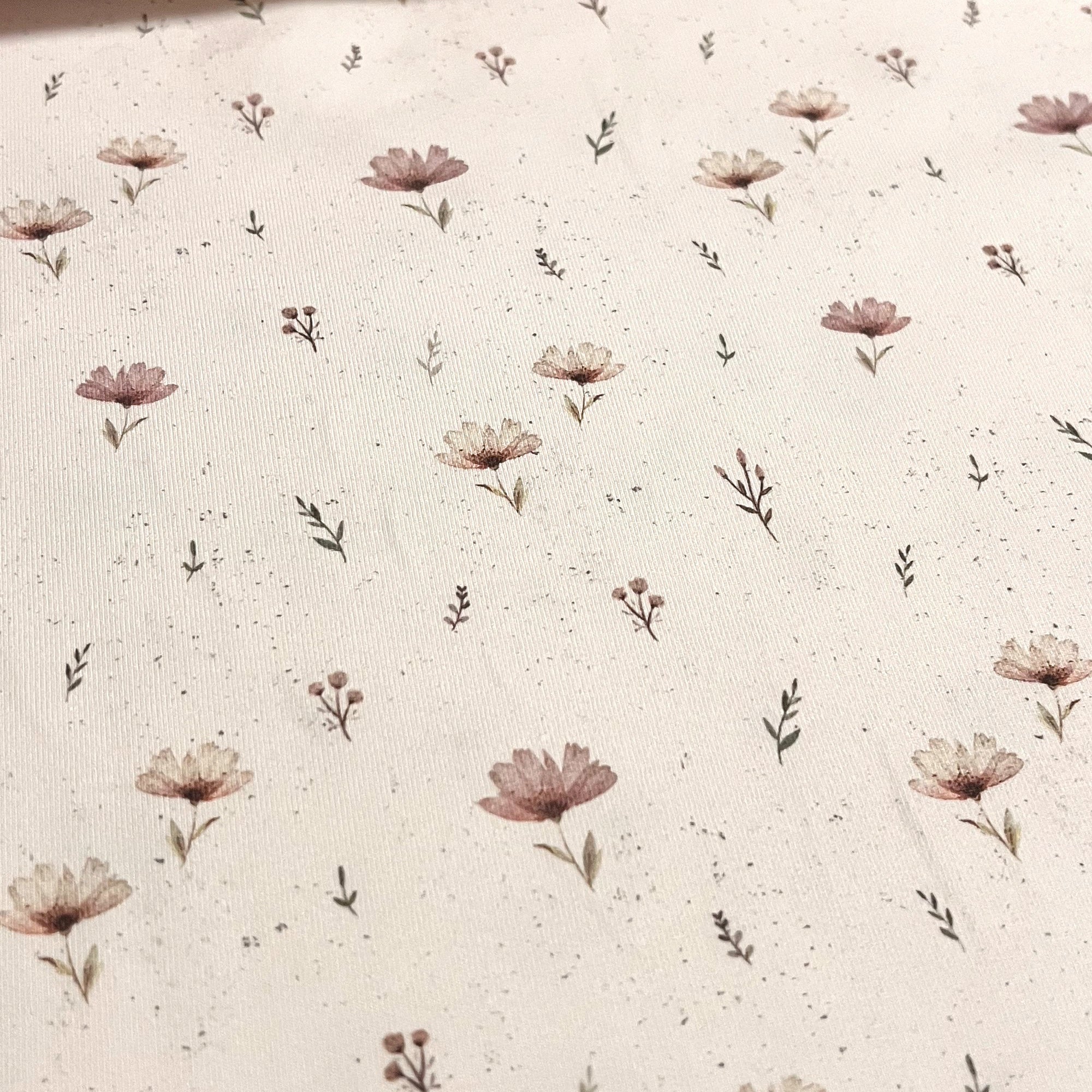 Boho Flowers - Premium Baumwoll-Jersey - 95% Cotton 5% Elastan