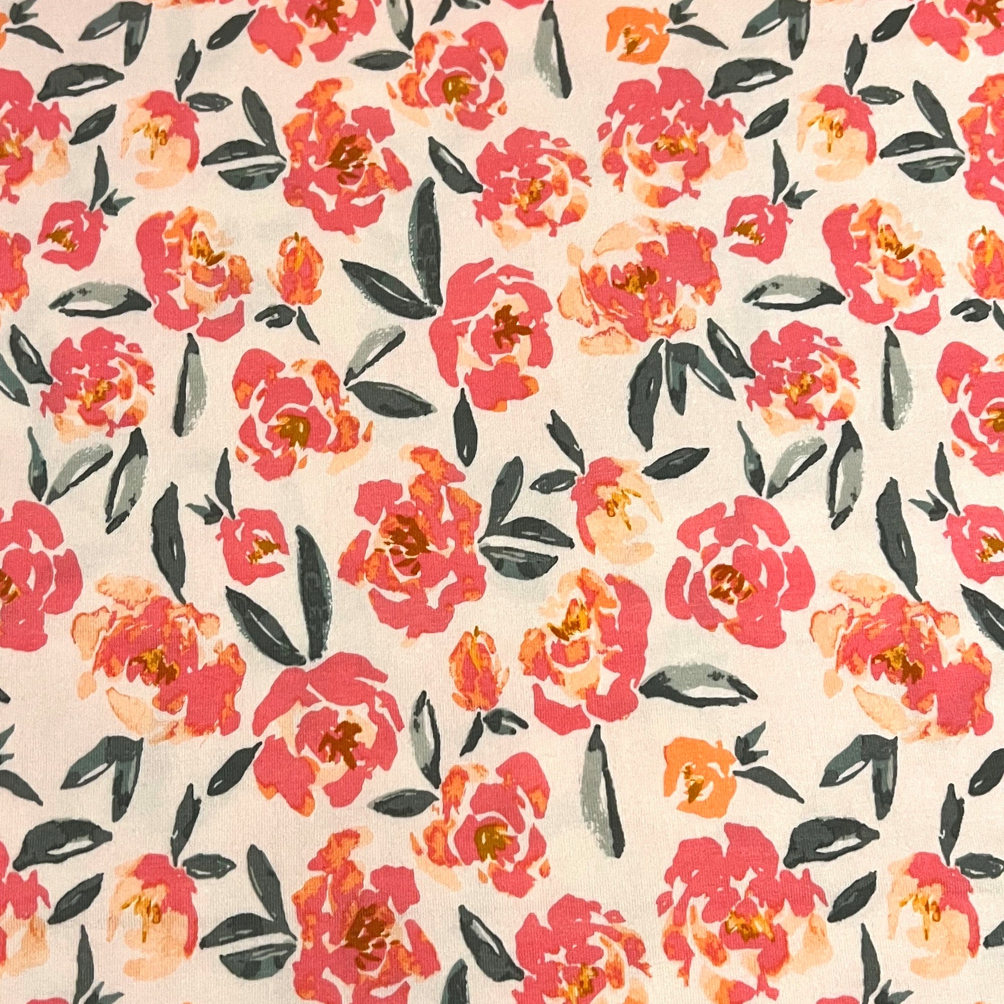 Open Road Flowers - Premium Baumwoll-Jersey - 95% Cotton 5% Elastan