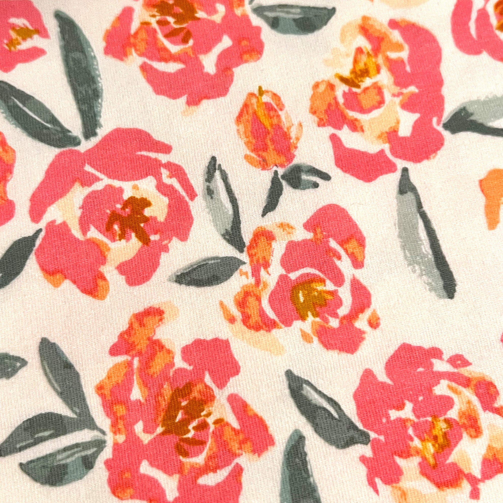 Open Road Flowers - Premium Baumwoll-Jersey - 95% Cotton 5% Elastan