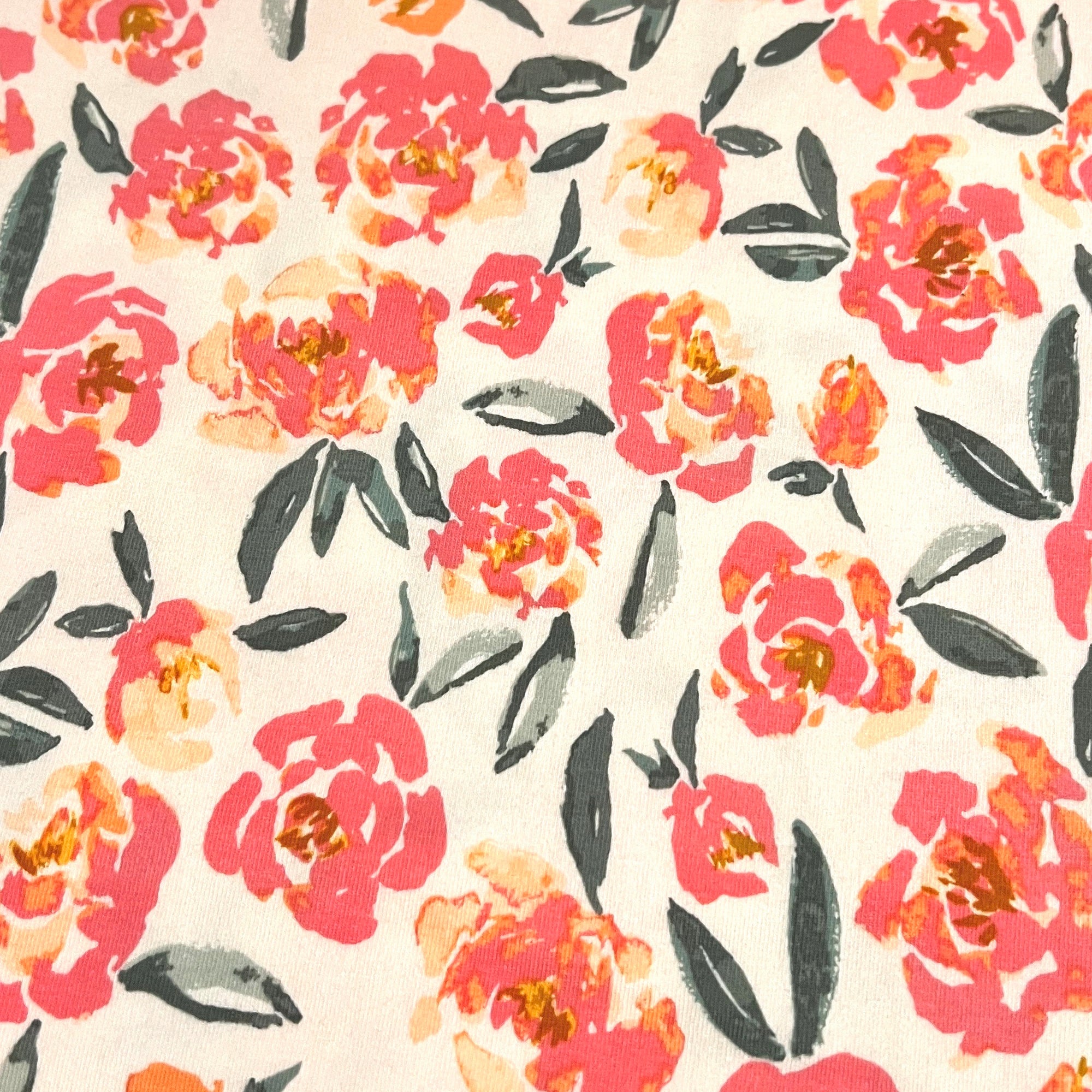 Open Road Flowers - Premium Baumwoll-Jersey - 95% Cotton 5% Elastan