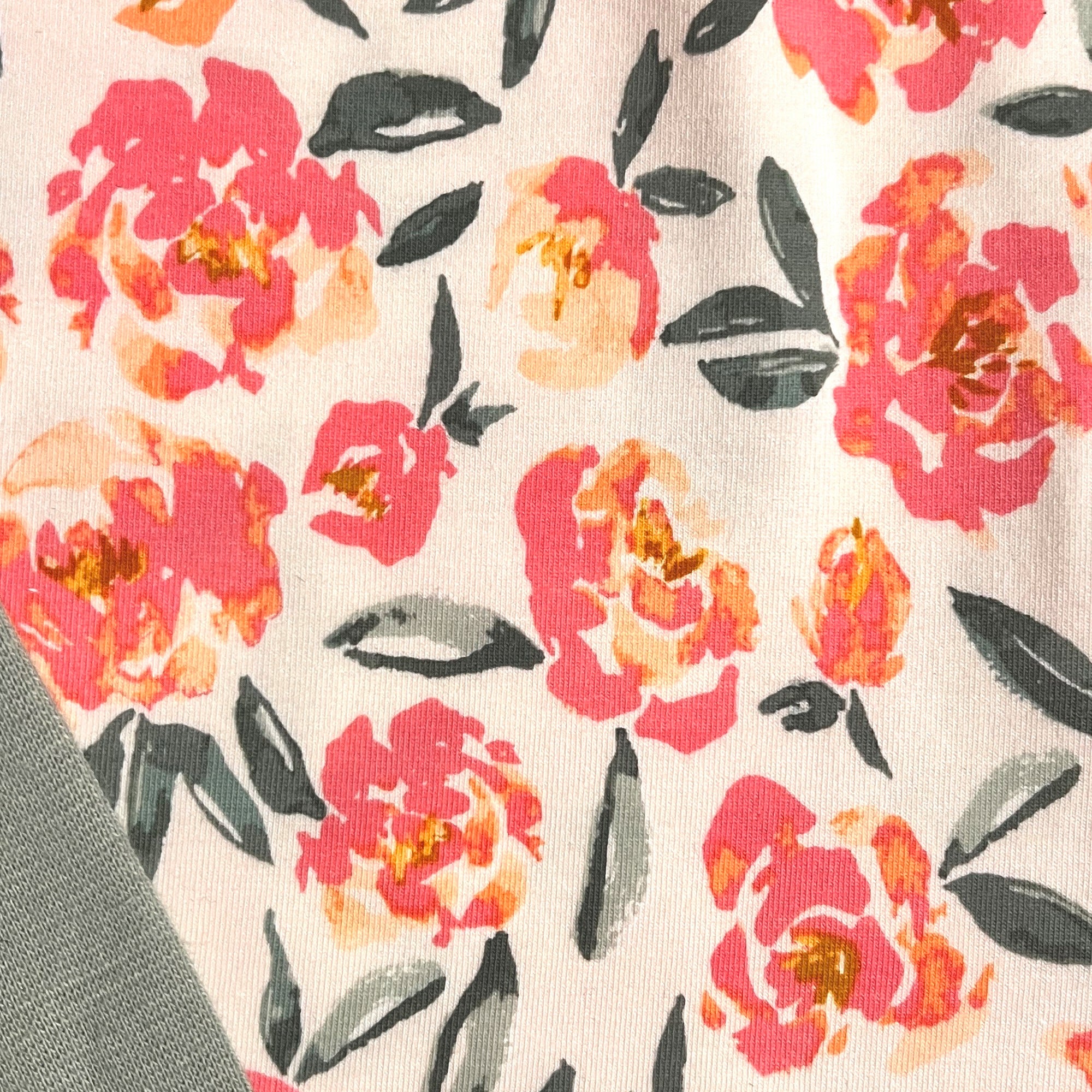 Open Road Flowers - Premium Baumwoll-Jersey - 95% Cotton 5% Elastan