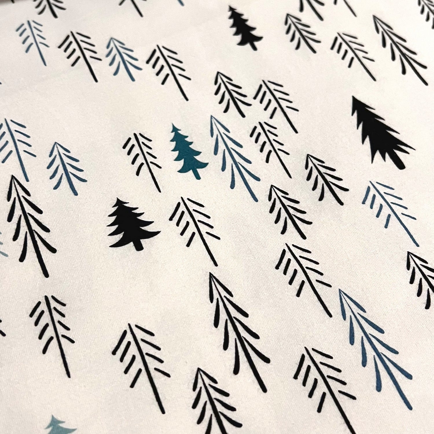 Pines Blau - Premium Baumwoll-Jersey - 95% Cotton 5% Elastan