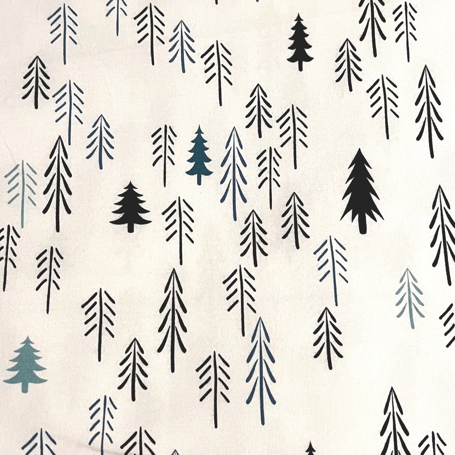 Pines Blau - Premium Baumwoll-Jersey - 95% Cotton 5% Elastan