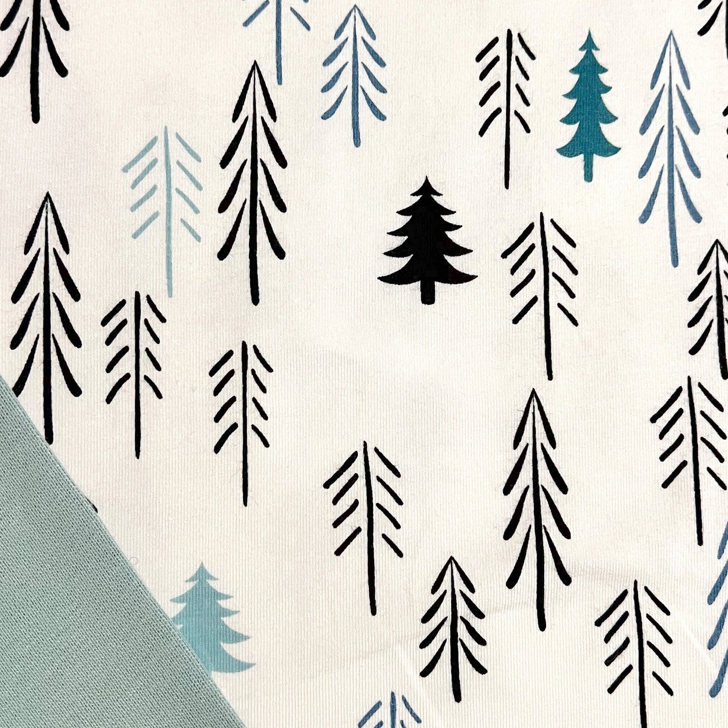 Pines Blau - Premium Baumwoll-Jersey - 95% Cotton 5% Elastan