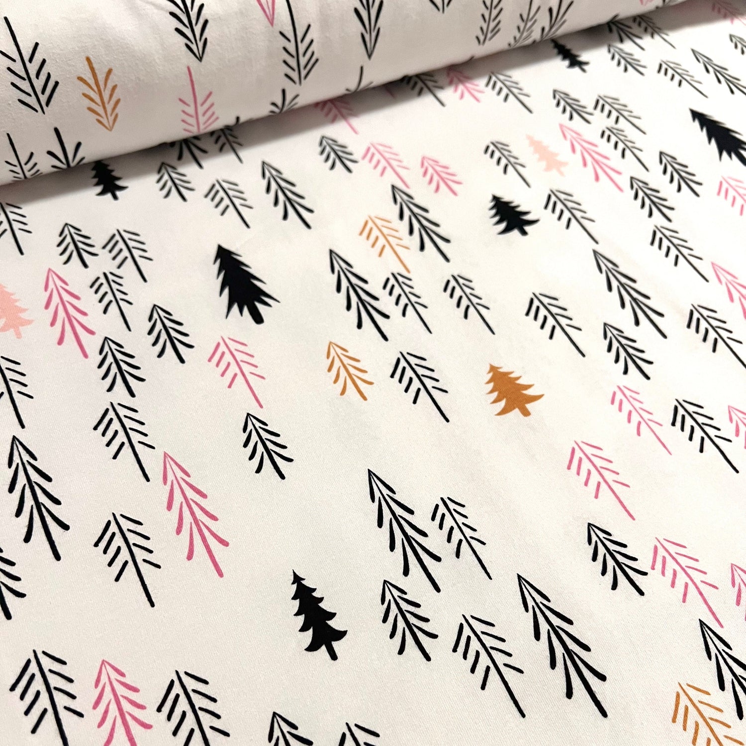 Pines Rosa - Premium Baumwoll-Jersey - 95% Cotton 5% Elastan