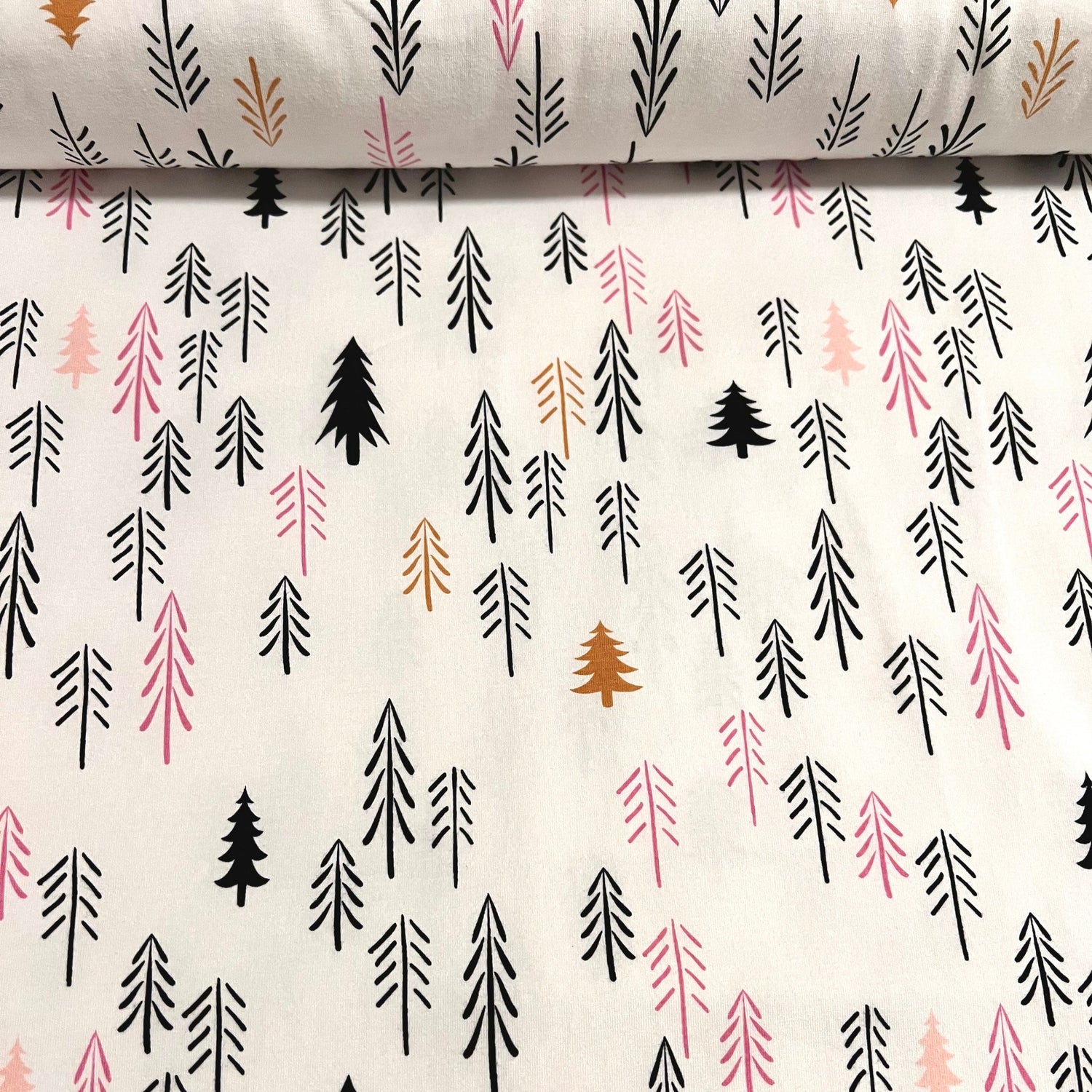 Pines Rosa - Premium Baumwoll-Jersey - 95% Cotton 5% Elastan