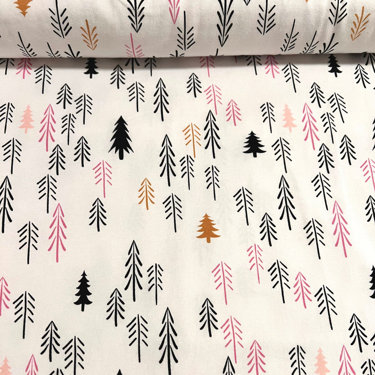 Pines Rosa - Premium Baumwoll-Jersey - 95% Cotton 5% Elastan