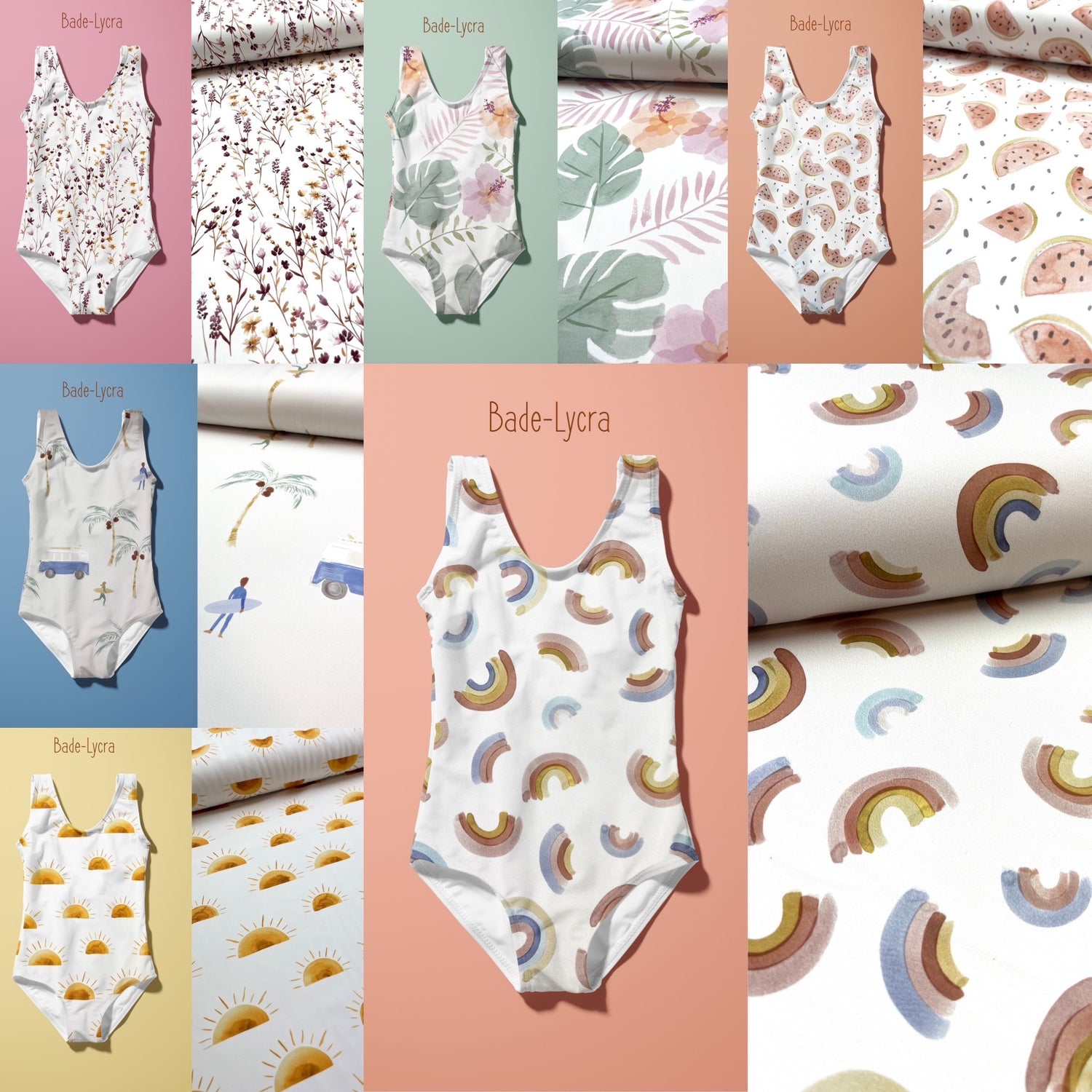 Reststück 0,25 Regenbogen - ECO Bade- und Sport-Flex