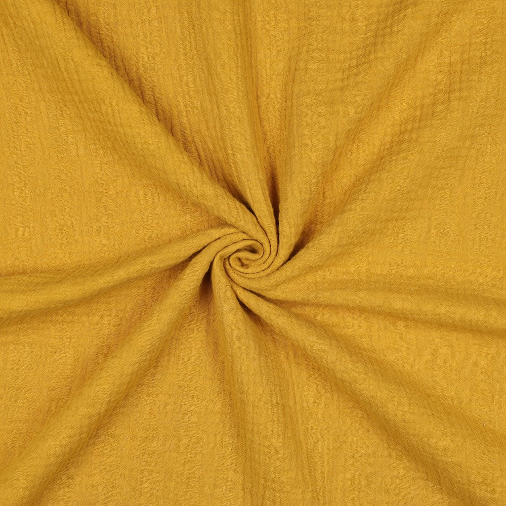 Musselin Senf - Double Gauze - 100% Baumwolle