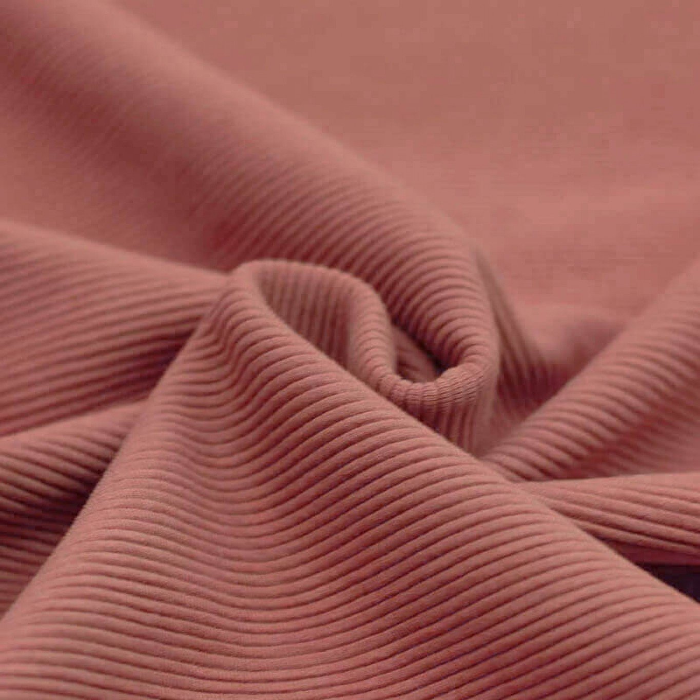 Clay Pink - Ottoman Rib-Jersey - 80% Baumwolle, 15% Polyester, 5% Elastan