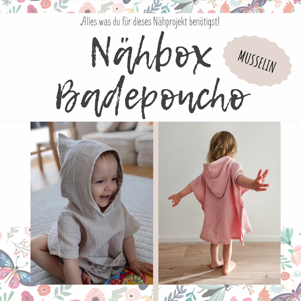 Badeponcho - Nähbox - DIY - Musselin nach deinen Wünschen