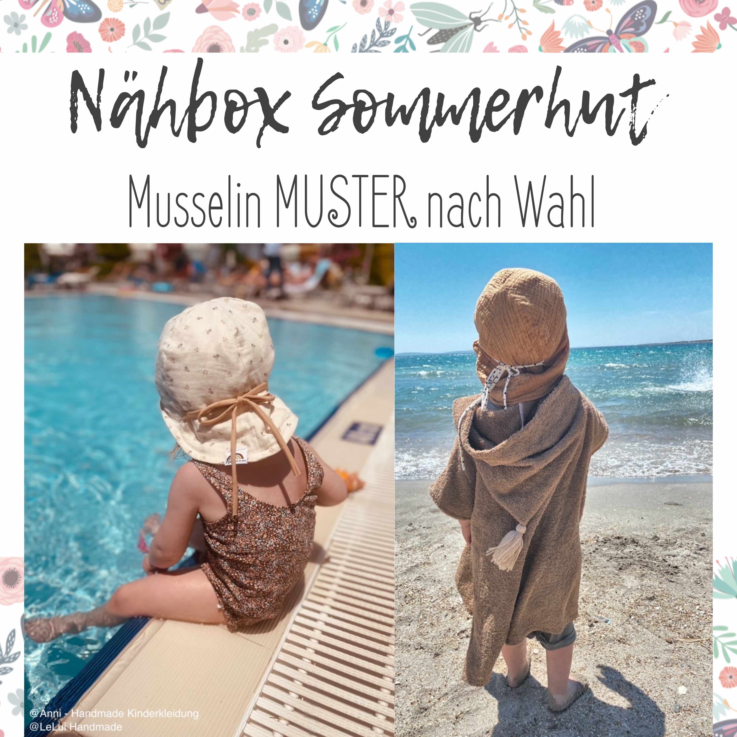 Sommerhut - Nähbox - DIY - Musselin Muster