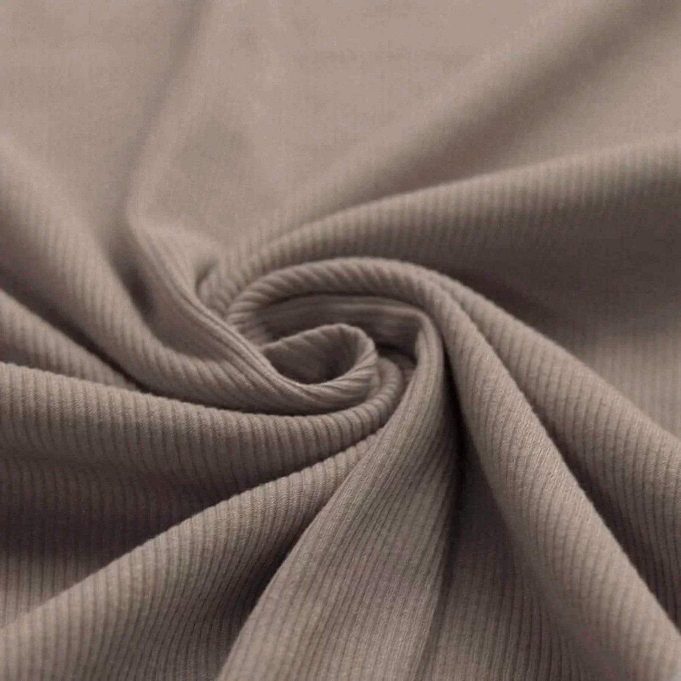 Taupe - Baby Rib Jersey - 95% Cotton 5% Elastan
