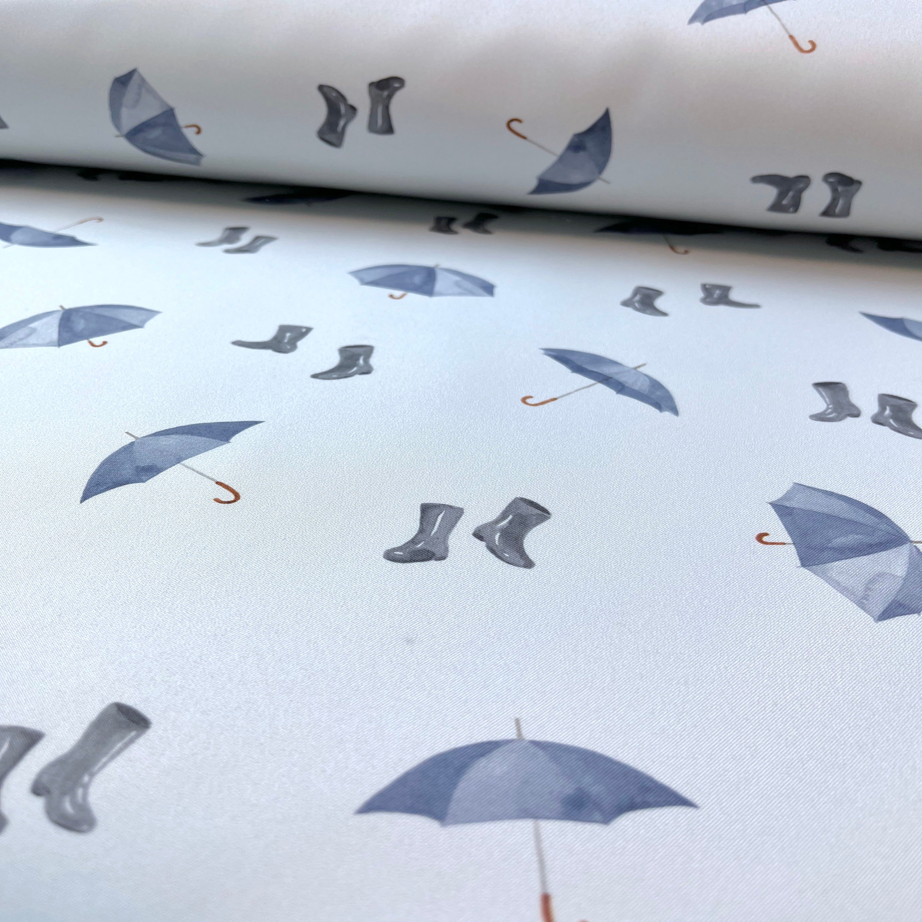 Regenwetter Blau Premium Eco-Softshell - 100 % recyceltes Polyester -1 Stück = 0,5m