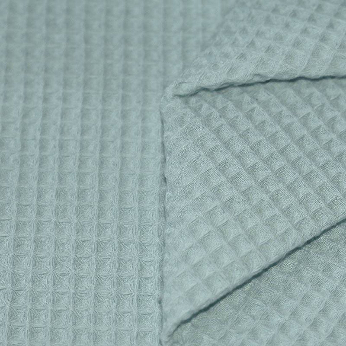 Sea Green - Waffel Piqué - 100% Baumwolle