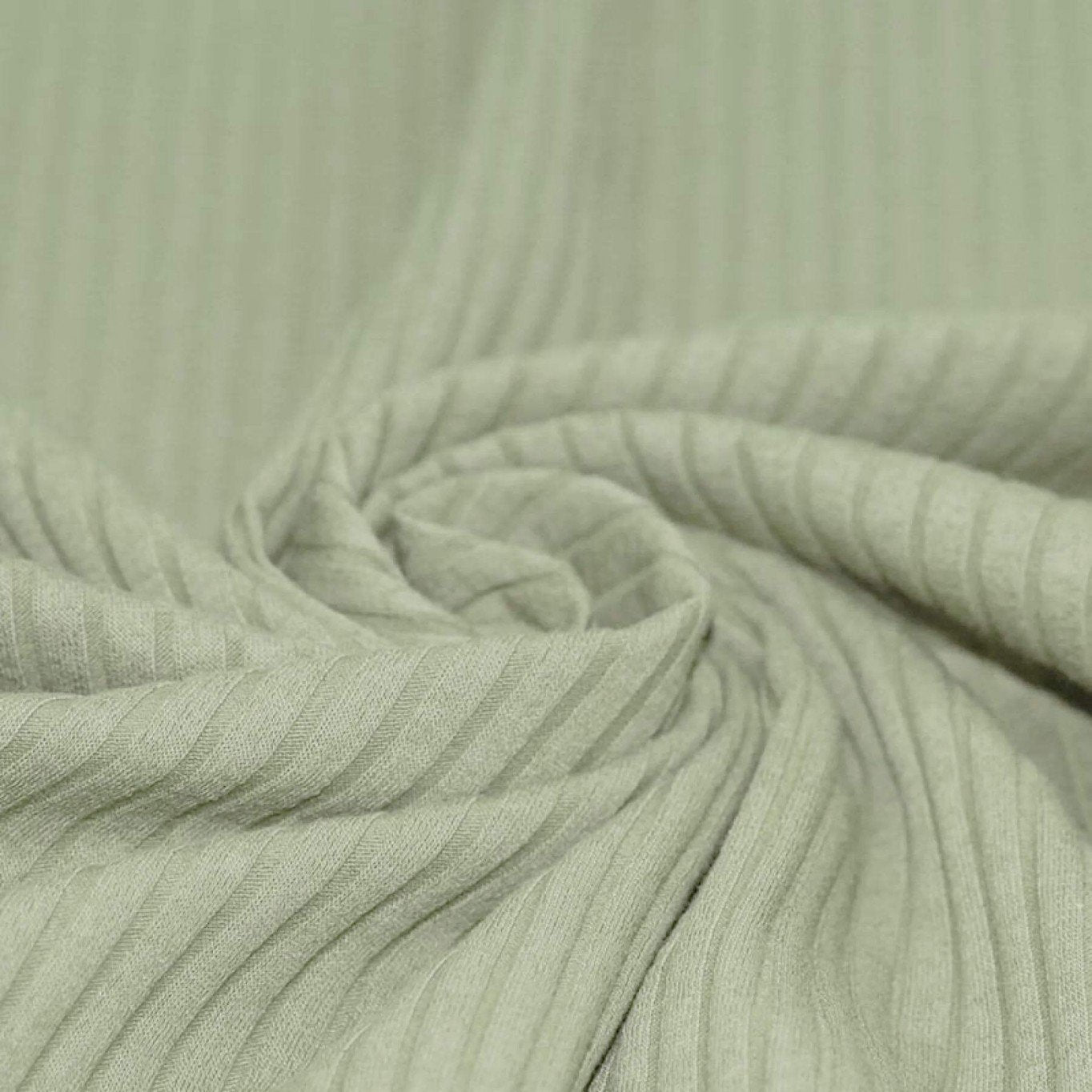 Dusty Mint - Uni Wide Rib Jersey 8x4 - 95% Cotton 5% Elastan